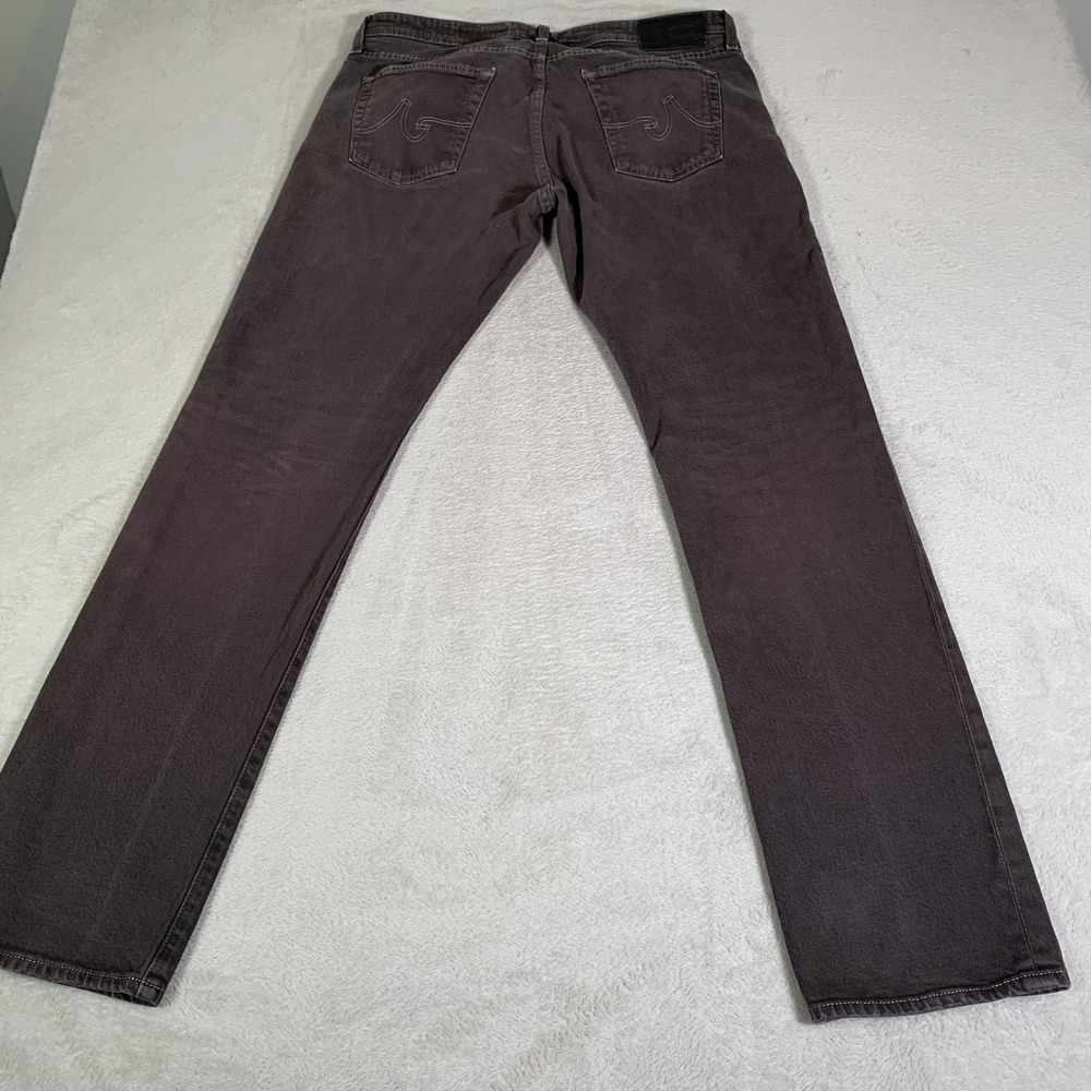 AG Adriano Goldschmied Matchbox Jeans Mens 36x34 Brown Slim Straight Stretch - Picture 14 of 16
